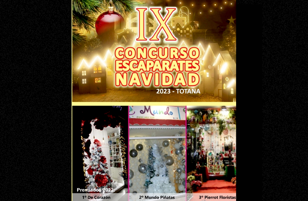 El IX Concurso de Escaparates de Navidad llenará las calles de Totana de ambiente festivo